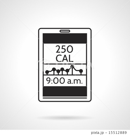 Calorie counter black vector icon 15512889