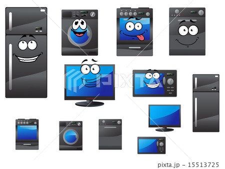 Cartoon household and kitchen appliances Cartoon household and kitchen appliances 15513725