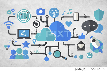 Social Media Social Networking Connection Data Storage Concept 15516463