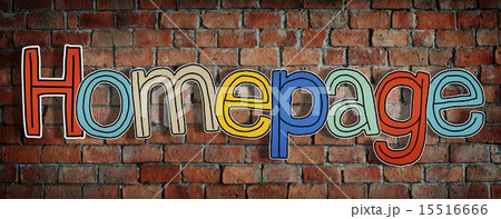 Word Homepage on a Brick Wall in Background 15516666