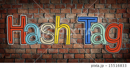 Word Hash Tag on Brick wall Background Word Hash Tag on Brick wall Background 15516833
