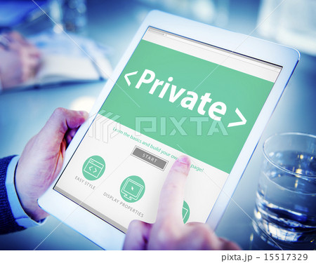 Digital Online Private Protection Office Working Concept 15517329