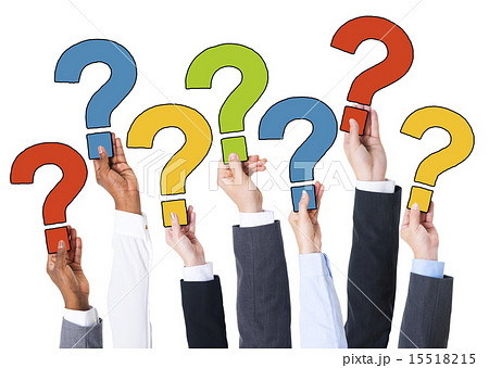 Business People Hand Holding Question Marks Business People Hand Holding Question Marks 15518215