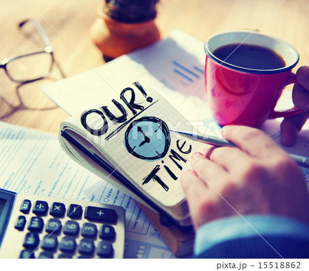 Businessman Notepad Our Time Concept 15518862