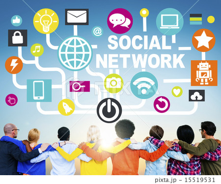People Togetherness Rear View Communication Social Network Conce 15519531