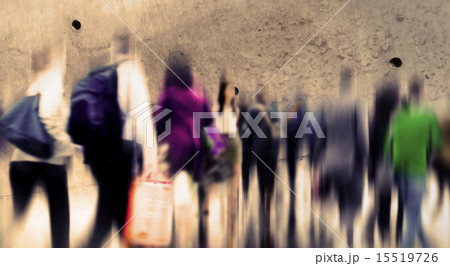 Casual People Rush Hour Walking Commuting City Concept 15519726
