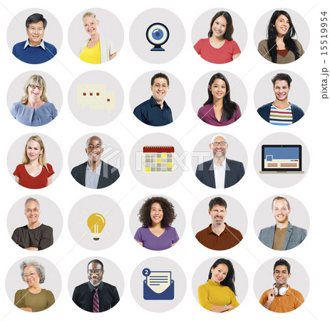 Diverse Multi Ethnic People Technology Media Concept 15519954