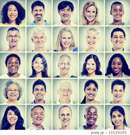 Protrait of Group Diversity People Community Happiness Concept 15520205