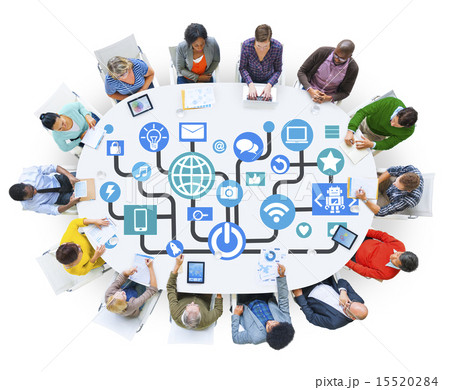 Global Communications Social Networking People Meeting Online Co 15520284