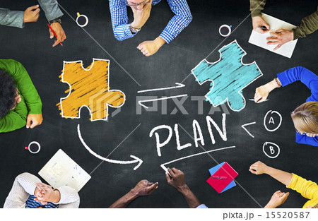 Plan Planning Connection Discussion Jigsaw Team Teamwork Concept 15520587