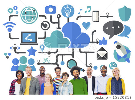 Social Media Social Networking Connection Data Storage Concept 15520813