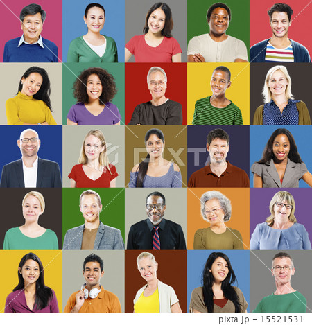 People Faces Portrait Multiethnic Cheerful Group Concept 15521531