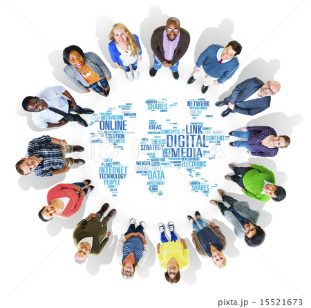 Digital Media Connecting Content Network Technology Concept Digital Media Connecting Content Network Technology Concept 15521673