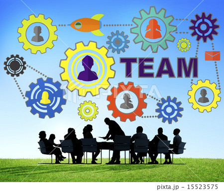 Business People Meeting Connection Gear Corporate Team Concept 15523575