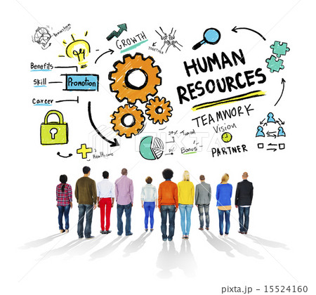 Human Resources Employment Teamwork People Rear View Concept 15524160