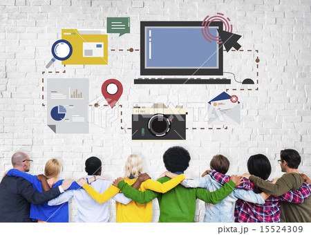 Technology Media Social Network Connection Concept Technology Media Social Network Connection Concept 15524309