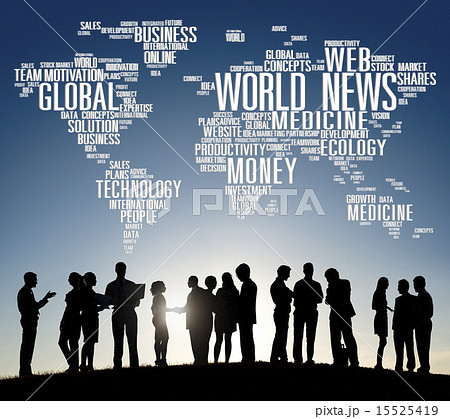 World News Globalization Advertising Event Media Infomation Conc 15525419