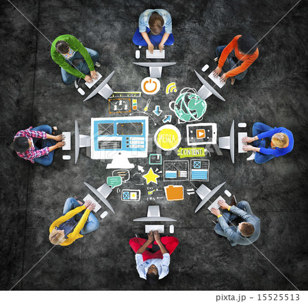 Diversity Casual People Web Design Digital Communication Meeting 15525513