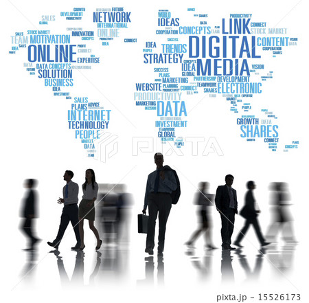 Digital Media Connecting Content Network Technology Concept Digital Media Connecting Content Network Technology Concept 15526173