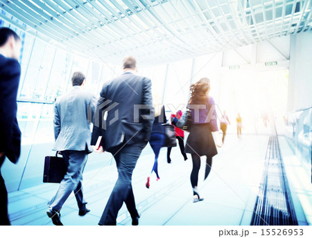 Business People Walking Commuter Travel Motion City Concept 15526953