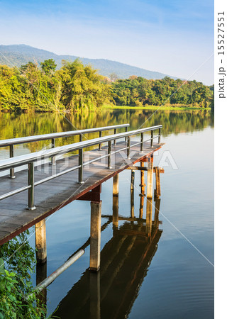 Bridge in the lake in morning Bridge in the lake in morning 15527551