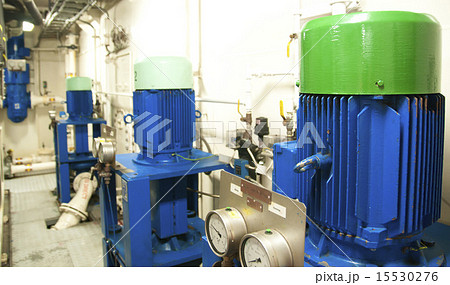 Ship motor, main engine - engineering interior  15530276