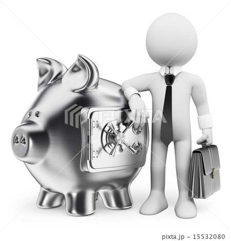 3D white people. Safe savings concept 15532080