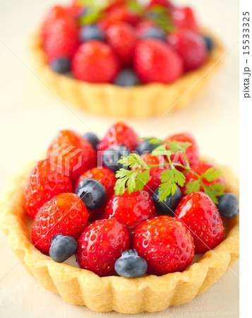 Berry Tart Vertical Position Stock Photo