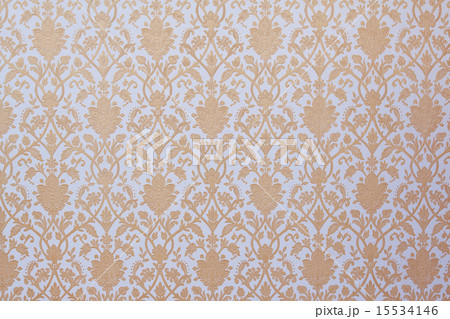 flower pattern in traditional Thai style on wall 15534146