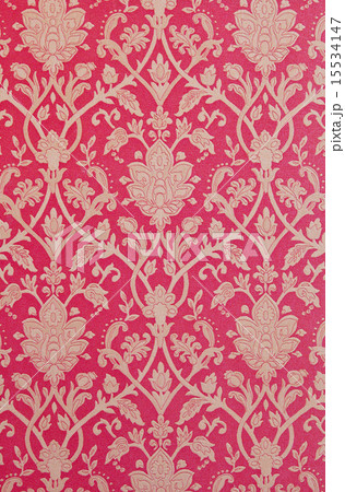 flower pattern in traditional Thai style on wall 15534147