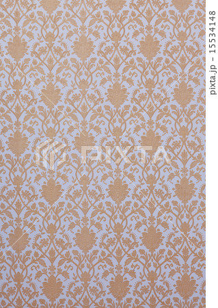 flower pattern in traditional Thai style on wall 15534148