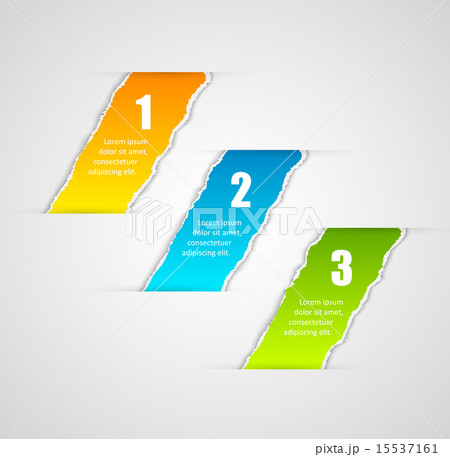 Modern infographics template torn paper style. Modern infographics template torn paper style. 15537161