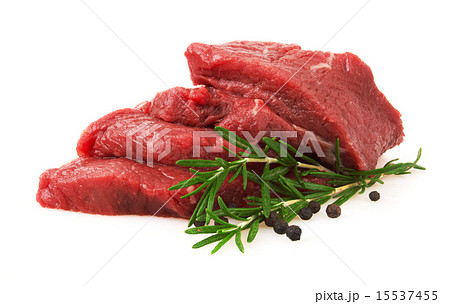 Fresh Raw Meat with pepper and rosemary 15537455