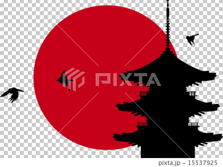 日本のお寺＿五重塔 15537925