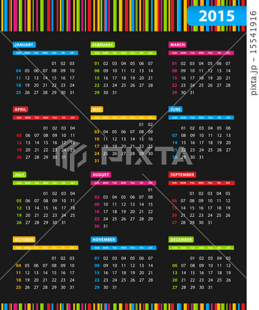 Dark annual 2015 Calendar with bright stripes Dark annual 2015 Calendar with bright stripes 15541916