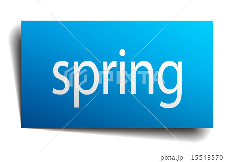 spring blue paper sign on white backgroundのイラスト素材 [15543570] - PIXTA