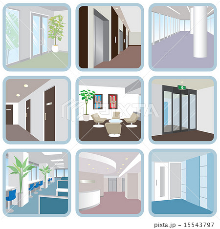 様々なオフォスのイラスト素材