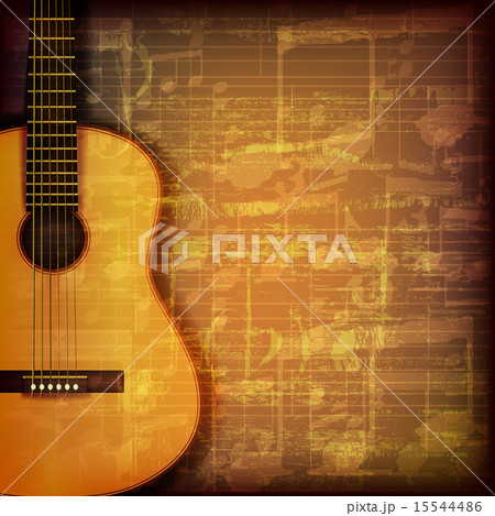 abstract grunge music background acoustic guitar 15544486