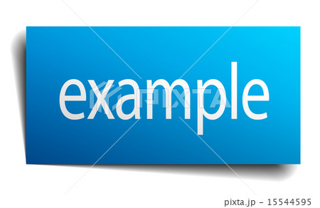 example blue paper sign on white backgroundのイラスト素材 [15544595] - PIXTA