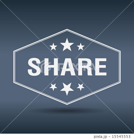 share hexagonal white vintage retro style label share hexagonal white vintage retro style label 15545553