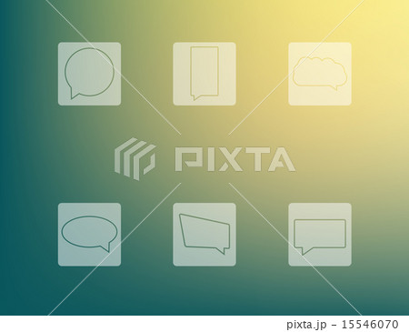 Set of chat outline icons, speech bubbles Set of chat outline icons, speech bubbles 15546070