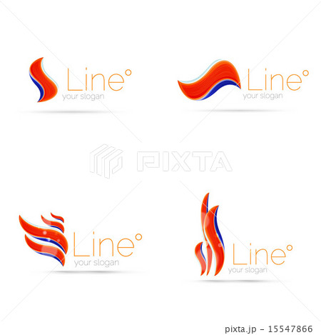 Abstract wave line logo 15547866