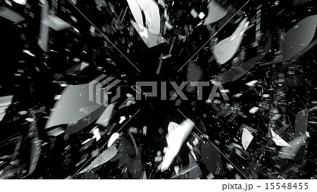 Pieces of broken glass on black with motion blur Pieces of broken glass on black with motion blur 15548455