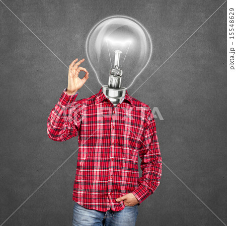 Lamp Head Man Shows OK Lamp Head Man Shows OK 15548629