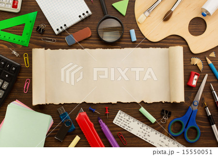 school supplies on wood school supplies on wood 15550051