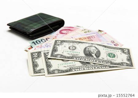Two dollars bill on China bills Two dollars bill on China bills 15552764