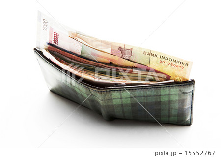 Wallet full of Indonesian rupiah money 15552767