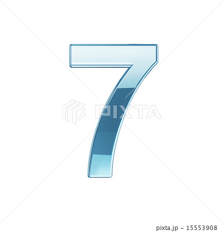 Glass transparent alphabet digit seven symbol 7 15553908