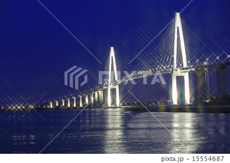 新湊大橋の夜景 15554687