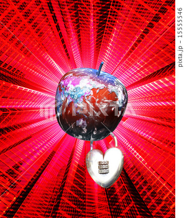 温暖化したリンゴ果実の地球とその鍵 15555546